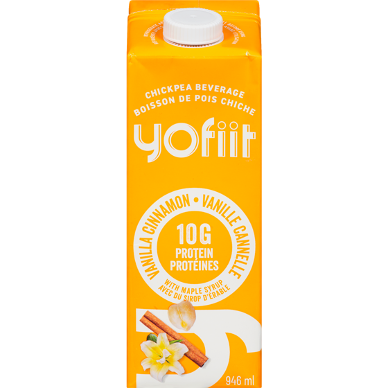 YoFiit Boisson sans sucre aux pois chiches et aux graines de lin YoFiit Miylk10, cannelle et vanille 946 ml, 0,58 $/100ml