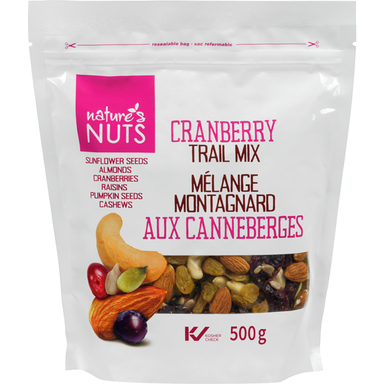 Nature's Nuts Cranberry Trail Mix 500 g, $2.00/100g