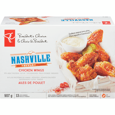 le Choix du Président Ailes de poulet style Nashville 907 g, 1,98 $/100g