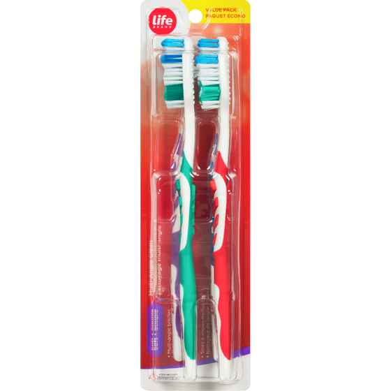 Life Brand Toothbrush Multi angle Clean, Soft 4 ea, $1.00/1ea