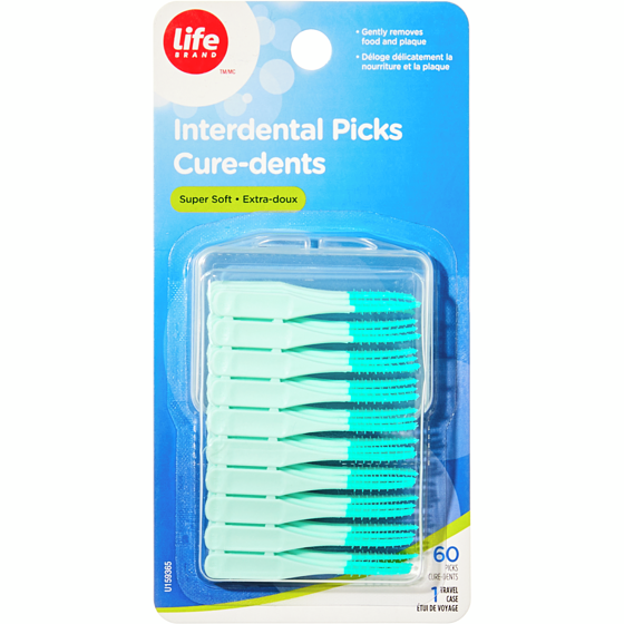 Life Pics interdentaires très souples 60 ea, 0,10 $/1ch