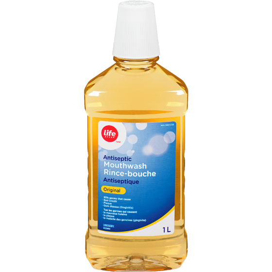 Life Brand Anti-Septic Mouthwash, Original 1000 ml, $0.40/100ml