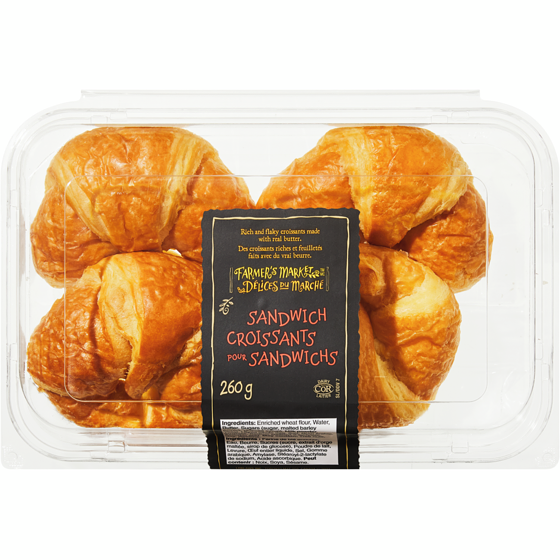 Délices du Marché Croissant pour Sandwich paquet de 4 260 g, 2,31 $/100g