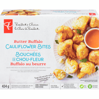 President's Choice Butter Buffalo Cauliflower Bites 454 g, $1.98/100g