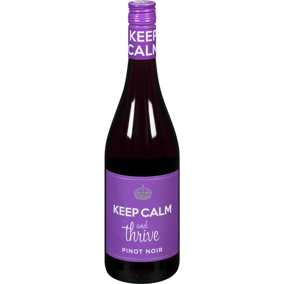 KEEP CALM Keep Calm and Thrive Pinot Noir, Red Wine (ID required at pick-up) 750 ml, $1.72/100ml