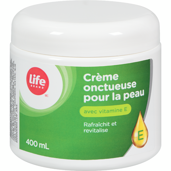 Life Crème riche pour le corps avec aloès naturel et vitamine E 400 ml, 1,57 $/100ml