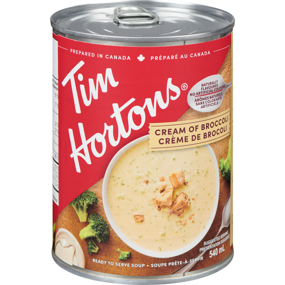 Tim Hortons Cream of Broccoli Soup 540 ml, $0.60/100ml