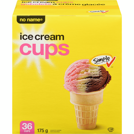 No Name Ice Cream Cups 1 ea, $2.85/100g
