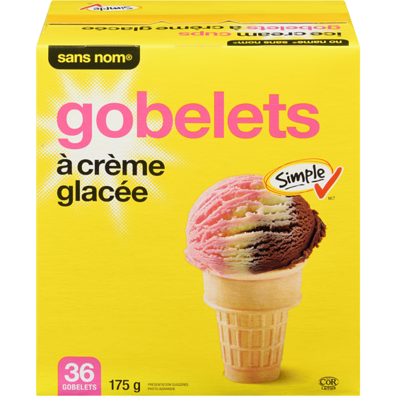 Sans Nom Gobelets à crème glacée 1 ea, 2,28 $/100g