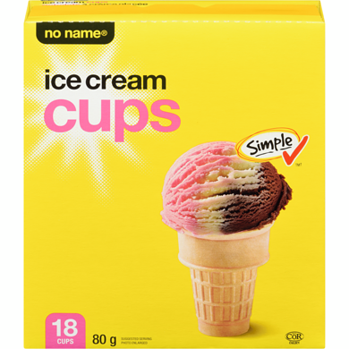 No Name Ice Cream Cups 1 ea, $3.49/100g