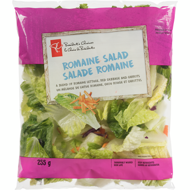 President's Choice Romaine Salad 0.255 kg, $1.57/100g