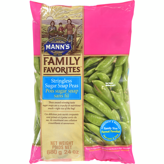 Manns Sugar Snap Peas   0.68 kg, $1.47/100g