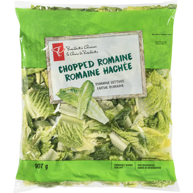 President's Choice Chopped Romaine 0.907 kg, $0.83/100g