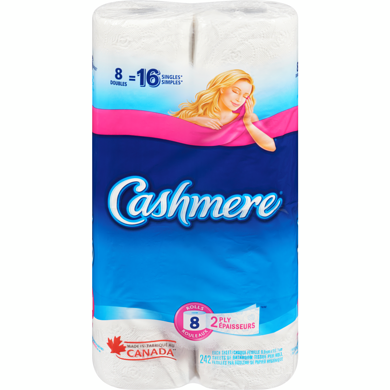 Cashmere Bathroom Tissue 2 Ply 8 Rolls 8 ea, $1.50/1ea