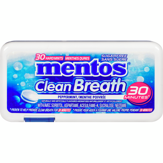 Mentos Candy Clean Breath Peppermint 21 g, $11.90/100g
