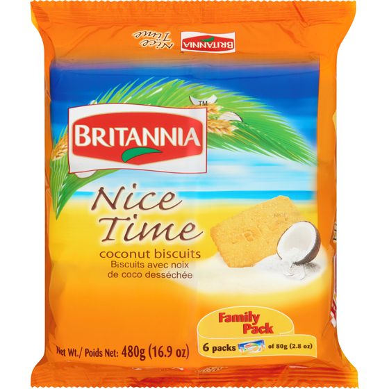 Britannia Nice Time, Cookies 480 g, $1.35/100g