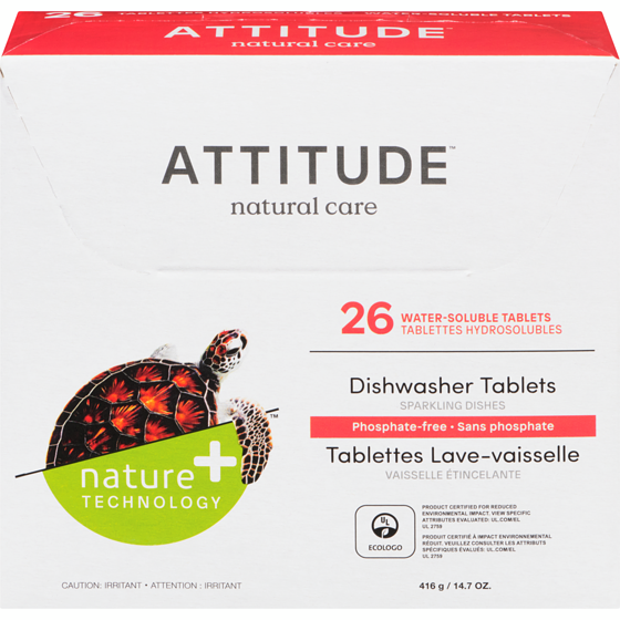 Attitude Dishwasher Tablets Sparkling Dishes 416 g, $2.76/100g