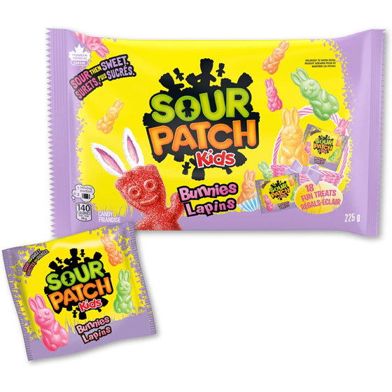 Maynards Sour Patch Kids Bunnies Candy for Easter 225 g, $2.22/100g