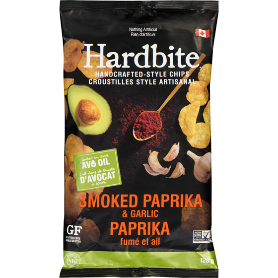 Hardbite Handcrafted-Style Chips, Paprika 128 g, $3.32/100g