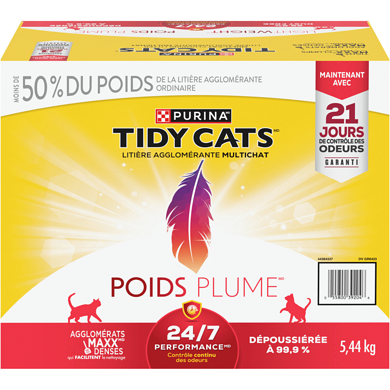 Purina Tidy Cats poids plume litière pour chats multi-chats 24/7 performance 5.44 kg, 0,48 $/100g