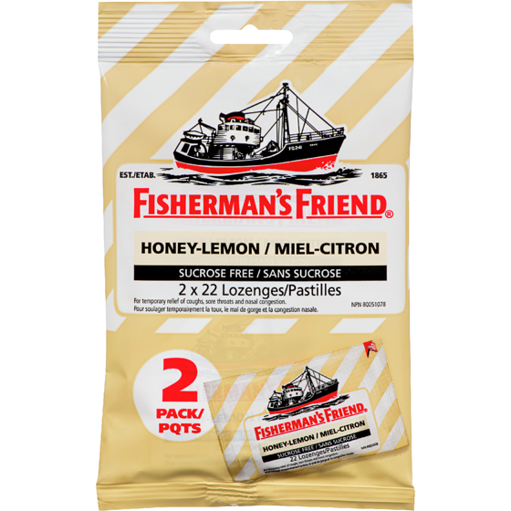 Fisherman's Friend Honey-Lemon Sucrose Free 2 Pack x 22 Lozenges 44 ea, $0.10/1ea