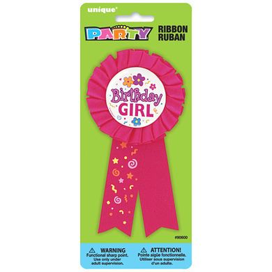Unique Party Deluxe Flower Birthday Girl Badge - Glitzernder Anstecker Für Das Geburtstagskind, Ca. 11x10 Cm