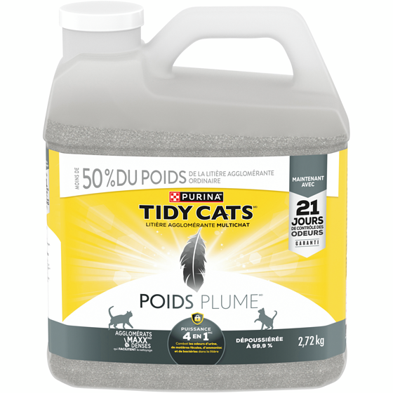 Purina Tidy Cats poids plume litière pour chats multi-chats puissance 4-en-1 2.72 kg, 0,59 $/100g