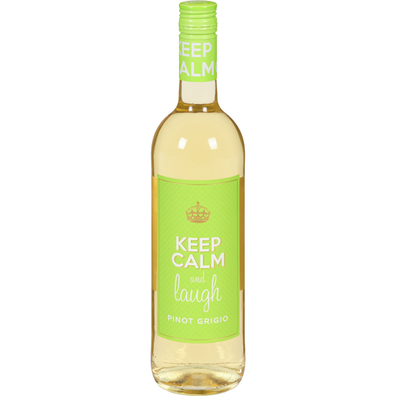KEEP CALM Keep Calm and Laugh Pinot Grigio White Wine (ID required at pick-up) 750 ml, $1.47/100ml