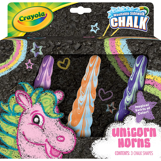 Crayola 3CT Unicorn Horn Chalk 1 ea, $4.00/1ea