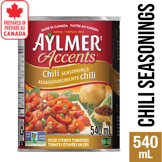 Aylmer Tomatoes Accents Chili 540 ml, $0.55/100ml