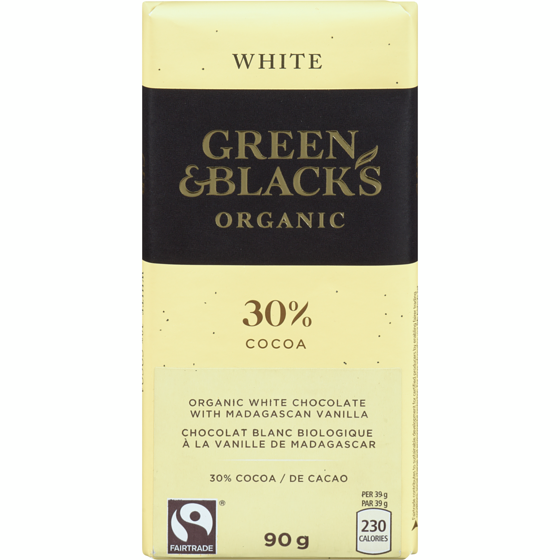 Green & Blacks Organic White Chocolate Bar 90 g, $7.77/100g