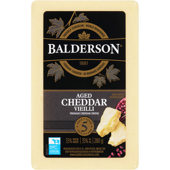 Balderson 5 Year Aged Cheddar Cheese 280 g, $5.71/100g