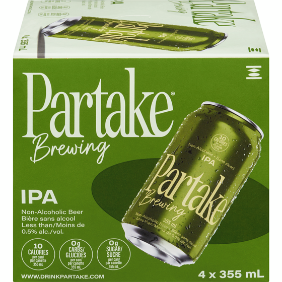 Partake Nonalcoholic Craft Beer, IPA 4x355.0 ml, $0.56/100ml