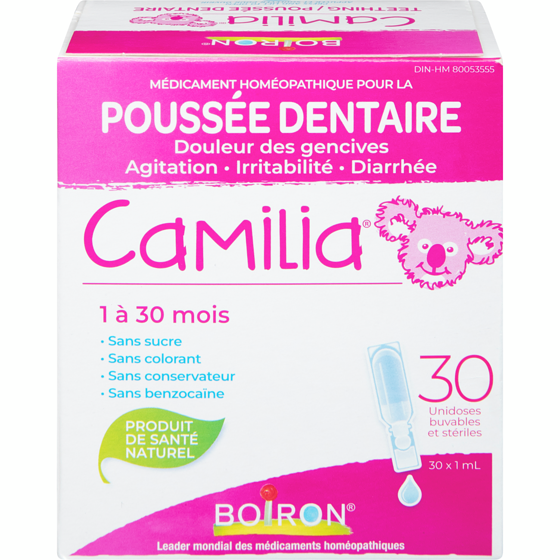 Boiron Camilia douleur des gencives poussée dentaire 1 à 30 mois 30 ml, 56,63 $/100ml