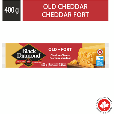 Black Diamond Barre de fromage cheddar fort. 400 g, 1,87 $/100g