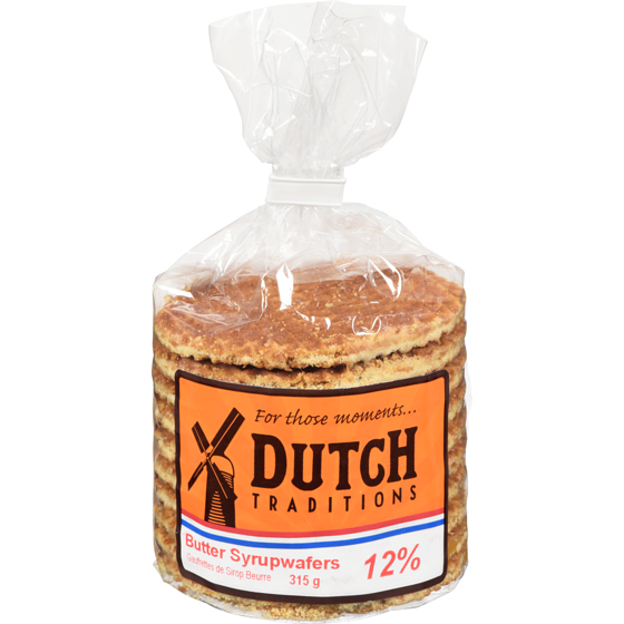 Dutch Traditions 12% Butter Syrup Wafers  315 g, $2.22/100g