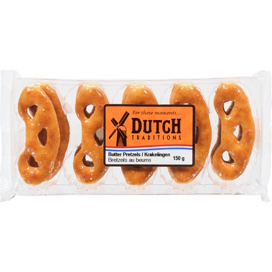 Dutch Traditions Butter Pretzels 150 g, $3.66/100g