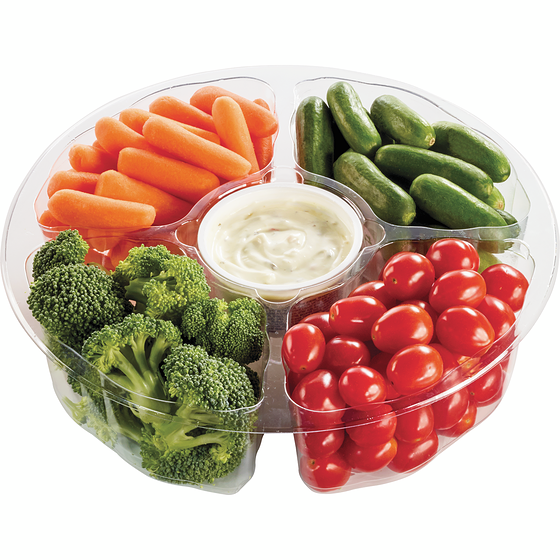 null Veggie Platter, Small (Broccoli, Carrots, Mini Cucumbers, & Grape Tomatoes) 818 g, $1.83/100g