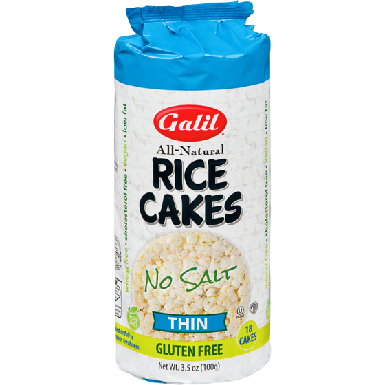 Galil No Salt Thin Rice Cakes, 18 Cakes 100 g, $2.50/100g