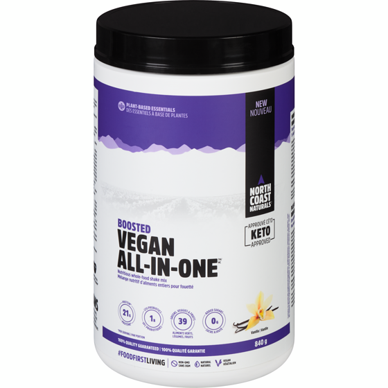 North Coast Naturals Boosted Vegan ALL-IN-ONE Vanilla 840 g, $5.95/100g