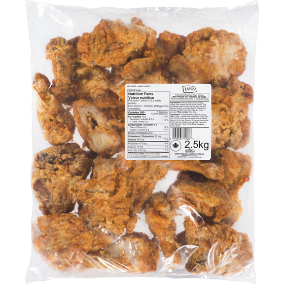 Janes Fully Cooked Seasoned Crispy Chicken 2.5 kg, $1.31/100g