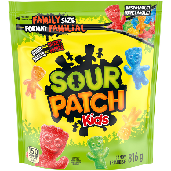 Maynards Sour Patch Kids originaux, bonbons AIGRES PUIS DOUX, format familial 816 g, 1,35 $/100g