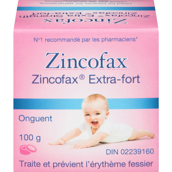 Zincofax Crème extra-forte contre l’érythème fessier 100 g, 10,99 $/100g