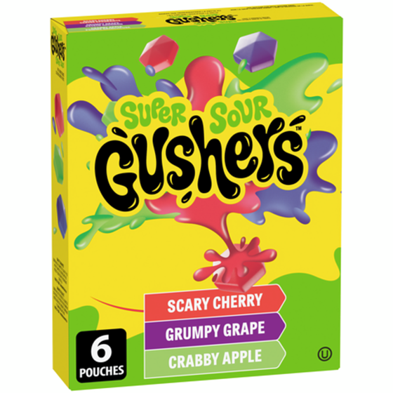 Betty Crocker Fruit Gushers Super Sour Gushers 138 g, $2.38/100g