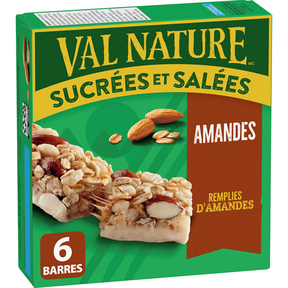 Nature Valley Sucrees et Salees Amandes Granola Barres, 6 CT 210 g, 2,14 $/100g