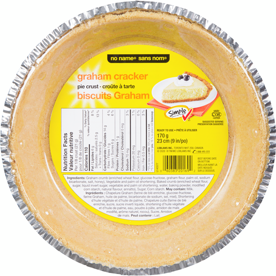 No Name Graham Cracker Pie Crust 170 g, $1.76/100g