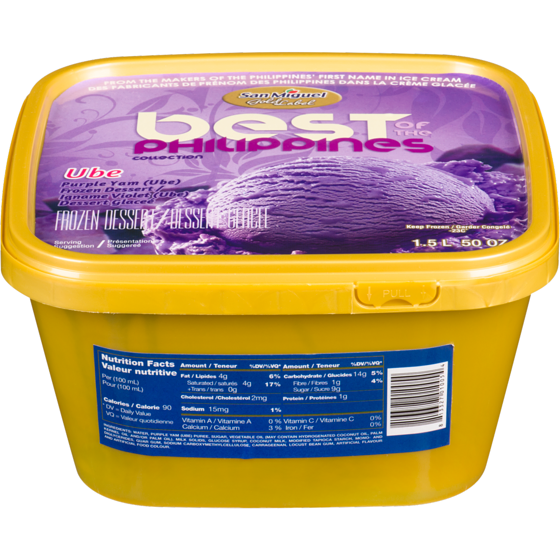 San Miguel Frozen Dessert Purple Yam Ube 1.5 l, $0.77/100ml