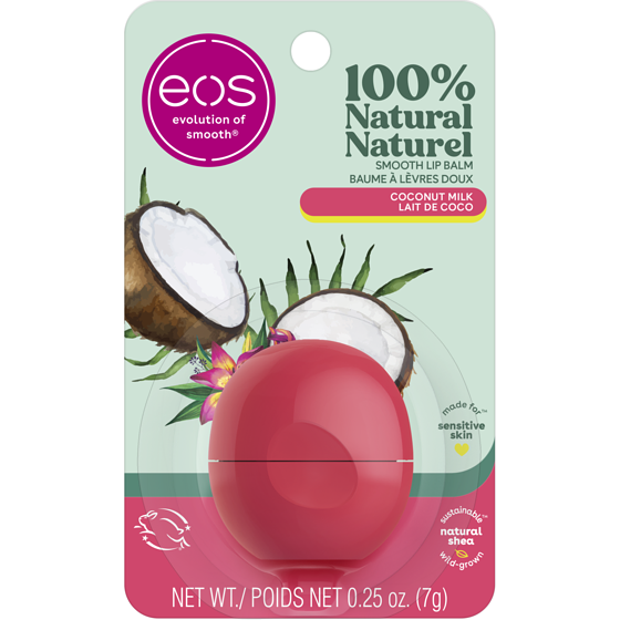 EOS 100% Naturel Baume À Levres Doux, Lait De Coco 7 g, 71,29 $/100g