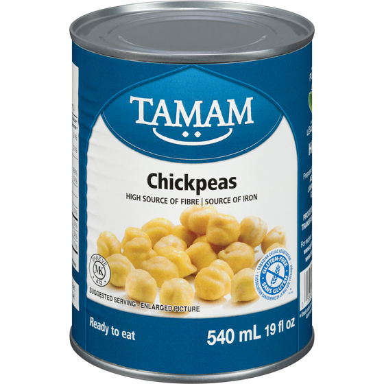 Tamam Chickpeas  540 ml, $0.24/100ml