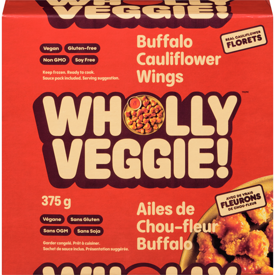 Wholly Veggie Vegan Buffalo Cauliflower Wings 375 g, $2.26/100g